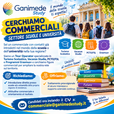 RICERCA COMMERCIALI  AGENTI SETTORE SCUOLE E UNIVERSIT
