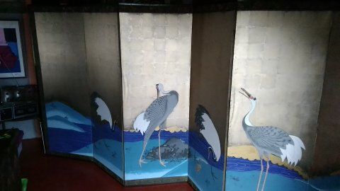 byobu coppia paravento giapponesi da vestizione - Foto 2