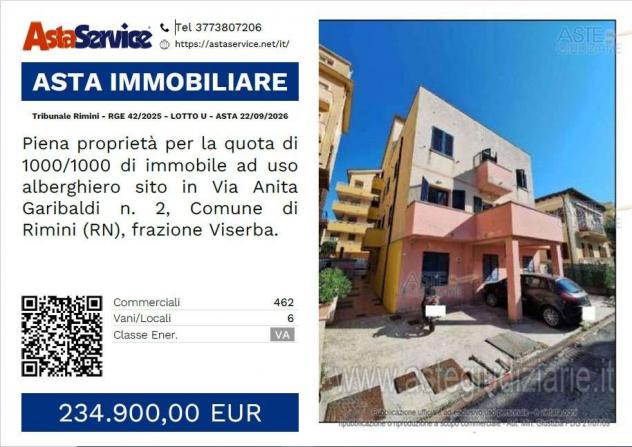 Tribunale Rimini - RGE 42/2025 - LOTTO U - Tribunale Rimini - RGE 42/2025 - LOTTO U - ASTA 22/09/2026