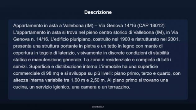 Immobile in asta di 98 m² con più di 5 locali in vendita a Vallebona - Foto 4