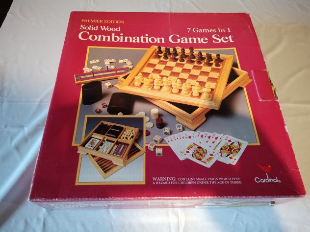 Scacchiera set giochi completo in legno, Italfama - Articolo Nuovo - - Foto 6