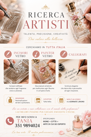 INCISORI VETRO PER PROFUMERIA