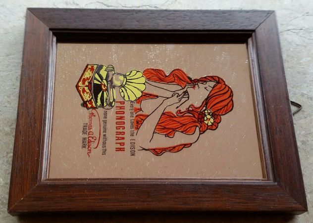 Specchio pubblicitario "Everyone loves the THOMAS A EDISON PHONOGRAPH TRADE MARK - Foto 2