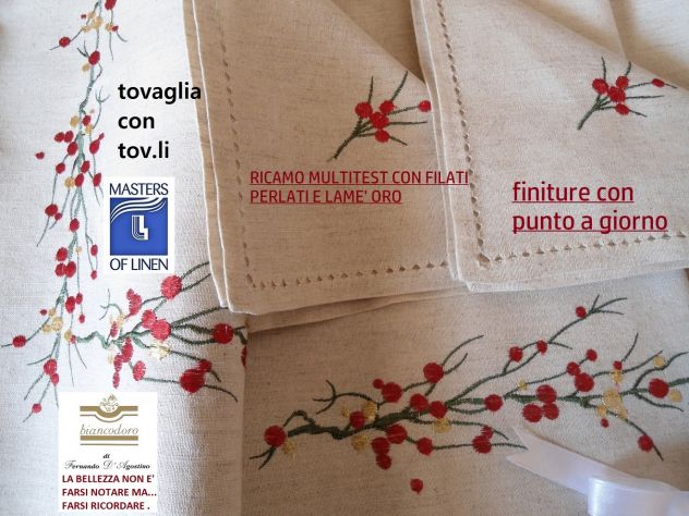 Tovaglie Natalizie eleganti rettangolare x 12 , 2 modelli - Foto 6