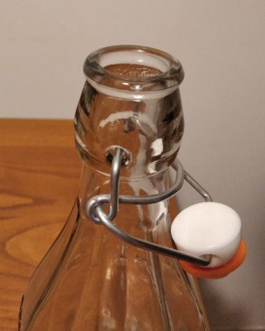 Bottiglie di vetro costolato trasparente vuote - Foto 5