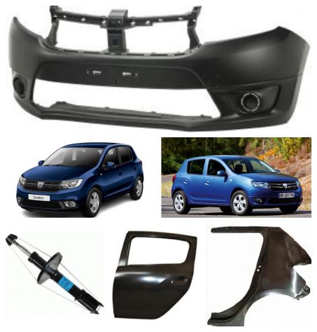 Dacia Sandero frontale parafango airbag radiatore culla motore parafango