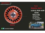 Cerchi grifo 12 pollici 4x98 ROSSO fiat 126