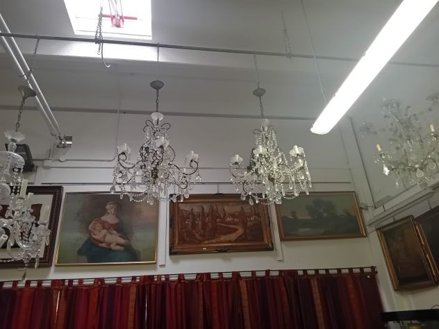 VENDO LOTTO DI LAMPADARI ANTIQUARIATO IN STOCK o SINGOLARMENTE - Foto 2