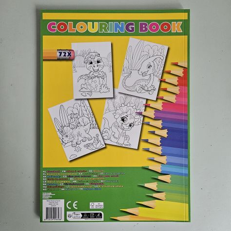 Libro da Colorare, Colouring Book - Dinosauro A4 - 2026 - TRACCIATA!! - Foto 6