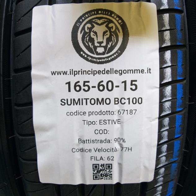 4 GOMME 165 60 15 SUMITOMO A67187 - Foto 2