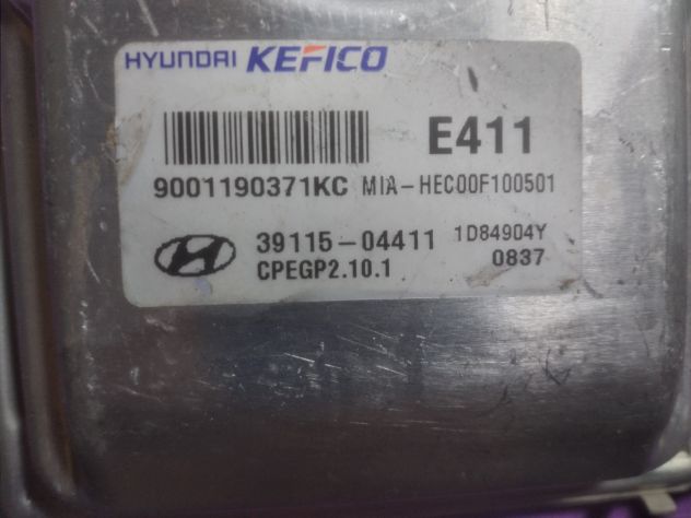 CENTRALINA INIEZIONE HYUNDAI I10 9001190371KC 39115-04411 1D84904Y Engine cont - Foto 6