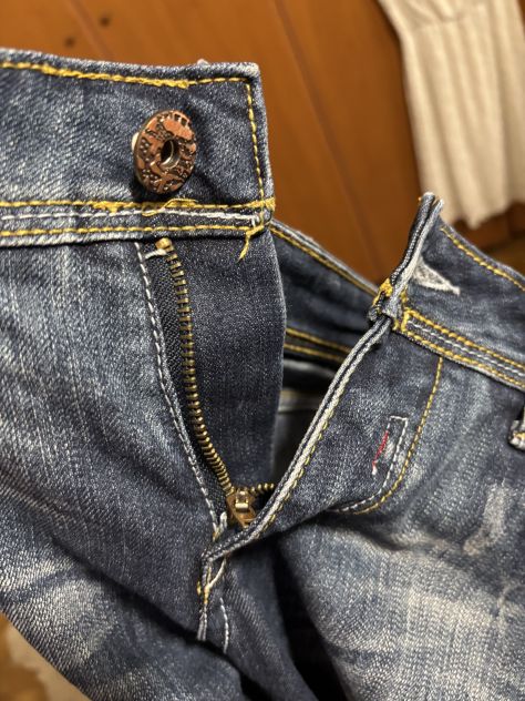JEANS COME NUOVI DA DONNA/RAGAZZA A VITA BASSA MARCA XFN JEANS LEGGERMENTE ELAST - Foto 8