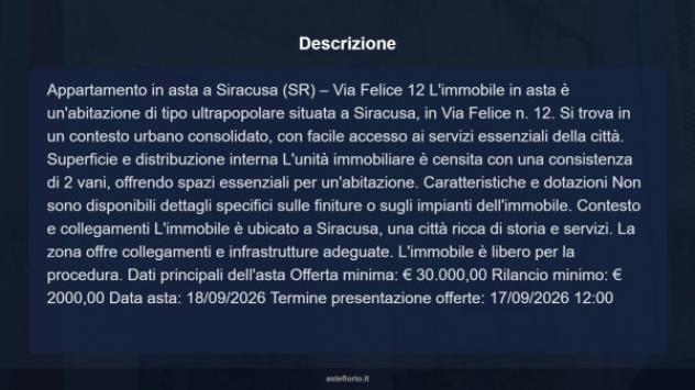 Immobile in asta di 30 m² in vendita a Siracusa - Foto 4