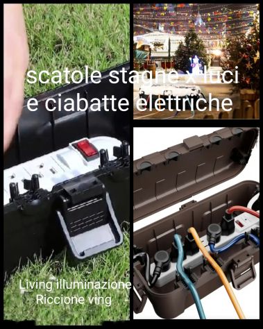 Scatole impermeabili IP54 per spine e ciabatte per luci natalizie - Foto 5