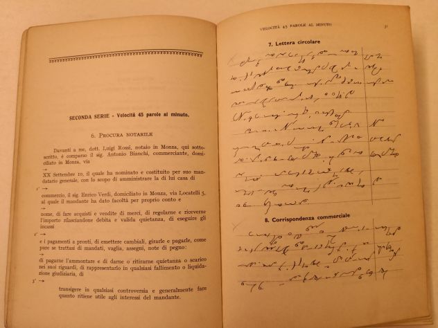 Libro "Esercitazioni di Stenografia - sistema Meschini" di F. Rodriguez del 1964 - Foto 5