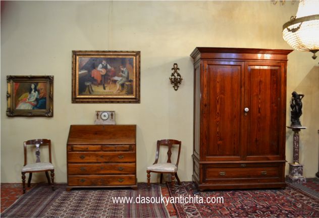 Antico armadio bifacciale toscano dei primi del 900 - Foto 5