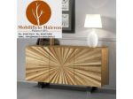 Mobili Rustici Soggiorno Credenza in legno 3 ante raggio di sole. Cod.12054