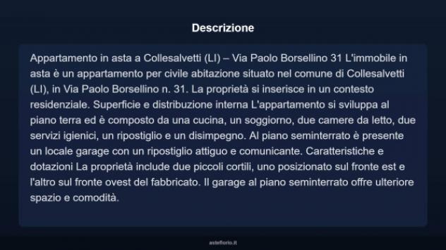 Immobile in asta di 90 m², box auto in vendita a Collesalvetti - Foto 3