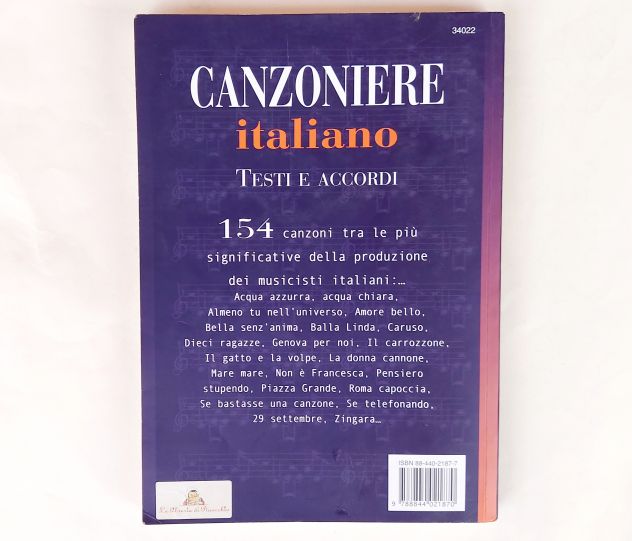 Canzoniere Italiano.Testi e accordi 154 canzoni 1°Ed.Demetra, 1999 - Foto 3