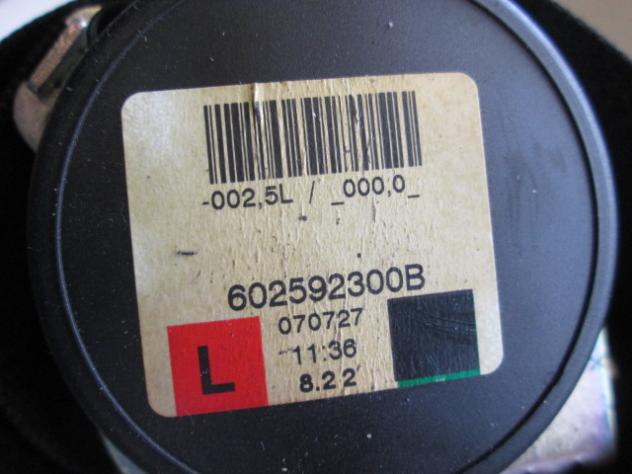 13242316 CINTURA DI SICUREZZA DIVANO SECONDA FILA LATO SINISTRO OPEL ZAFIRA B 1.9 D 88KW 6M 5P (2007) RICAMBIO USATO 602592300B - Foto 2