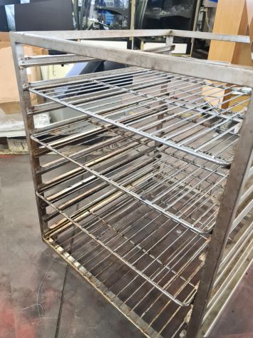 carrello inox da forno per teglie usato - Foto 4