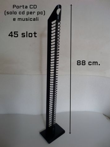 Porta CD (pc e musica) a torre 45 slot, 88 cm. (in ferro)