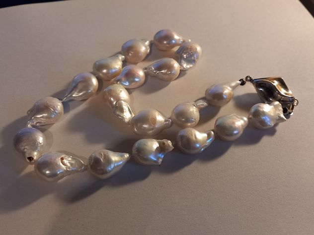 Collana perle di mare barocche e orecchini - Foto 6