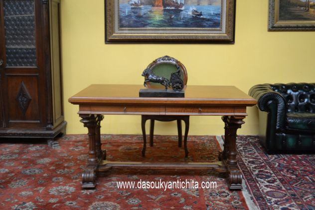 Antico scrittoio dei primi del 900 stile Rinascimentale - Foto 7