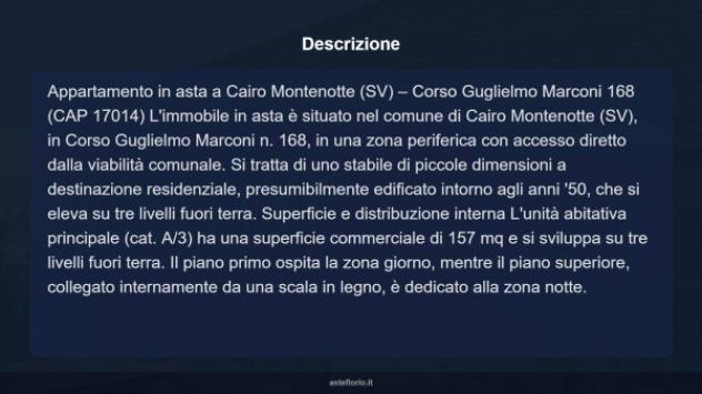 Immobile in asta di 157 m² con più di 5 locali e box auto in vendita a Cairo Montenotte - Foto 18