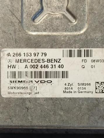 CENTRALINA MOTORE MERCEDES Classe A W169 4° Serie A2661539779 5WK90966 266920 benzina 1498 (08) - Foto 2