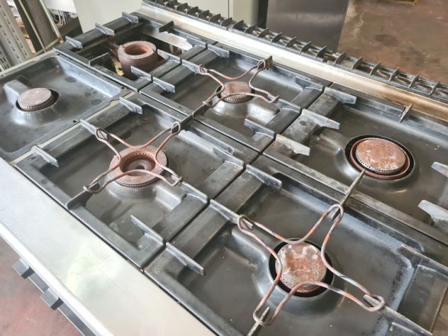 cucina industriale a 6 fuochi inox usata - Foto 7