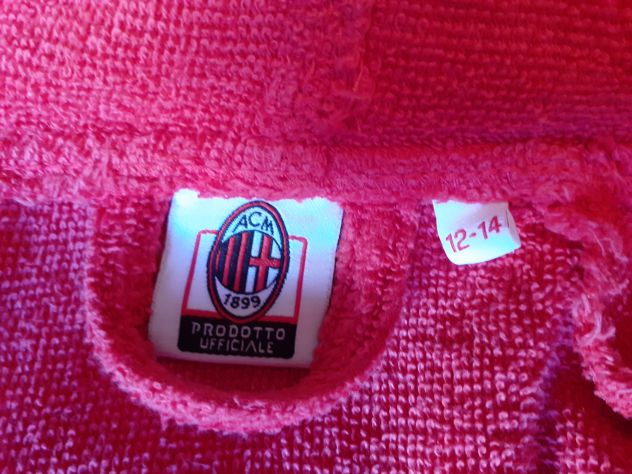 Accappatoio Microspugna Bambino Ufficiale A.C. Milan 12/14 Anni