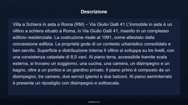 Immobile in asta di 200 m² con più di 5 locali e box auto doppio in vendita a Roma - Foto 3