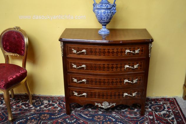 Comò-cassettiera stile Napoleone III a marquetterie - Foto 10