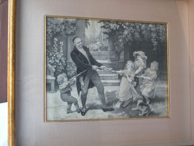 Quadro antico 900, arazzo su seta, Esposizione Universale 1911 - Foto 2