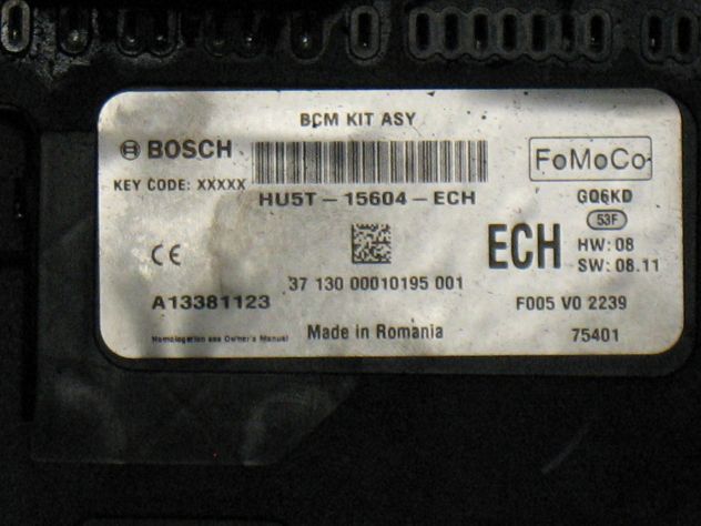 0261S18678 KIT ECU FORD FIESTA 1.1 ME17.0.3 DE817025 HU5T15604ECH H1BT3F944AE - Foto 3