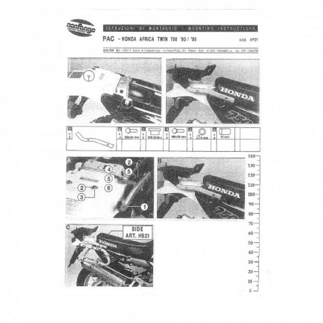 Kit piastra baule Nonfango HP21 Honda Africa Twin - Foto 4