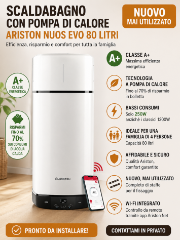 Scaldabagno Boiler Ariston Nuos Evo 80l classe A+