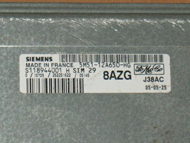 S118944001H ECU CENTRALINA FORD FOCUS 1.6 S118944001H 5M51-12A650-HG 8AZG - Foto 2