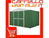 Box in Acciaio Zincato Casetta da Giardino in Lamiera 3.60 x 1.75 m x h2.12 &hellip;