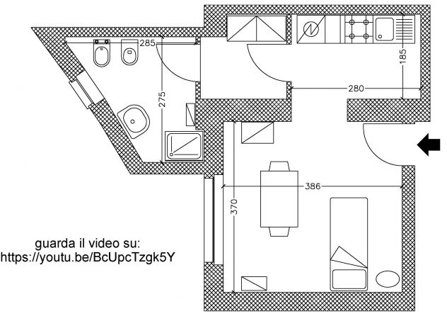 Monolocale arredato con cucina abitabile - Foto 10
