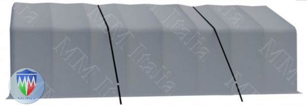 Tendone Tensostruttura 8,0 x 20,0 x 5,0 mt. telo Pvc 720 mt. Ignifugo - Foto 7