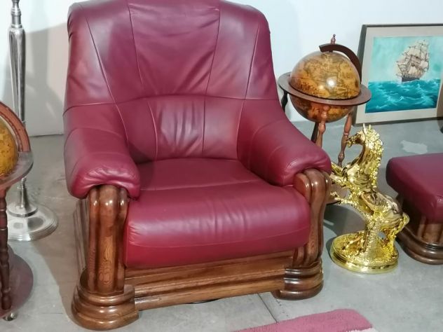 SET DIVANI reale 3+PG+POUF in pelle ! CONSEGNA ! - Foto 4