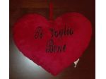 CUSCINO PELUCHE TI VOGLIO BENE : cuore, rosso, nuovo, originale.