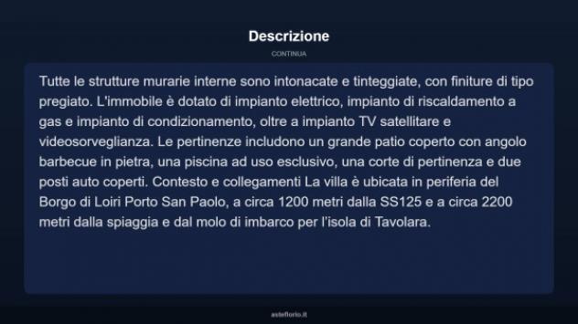Immobile in asta di 283 m² in vendita a Loiri Porto San Paolo - Foto 13