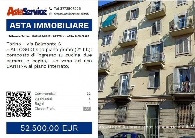 802/2025 U TO - Tribunale Torino - RGE 802/2025 - LOTTO U - ASTA 20/10/2026