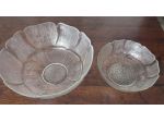 Set 2 Insalatiere in Vetro Lavorato – Ø 30 cm + Ø 22 cm