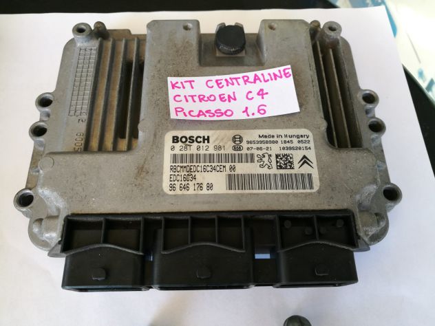 NUOVO Kit centraline citroen c4 1.6 hdi 0281012981 9663 - Foto 4