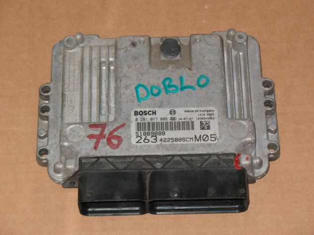 0281017006 ECU FIAT DOBLO 1.6 0281017006 0 281 017 006 EDC 16C39-7.33 51889888