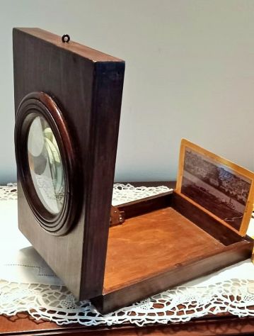 Grafoscopio ingranditore vintage in legno,